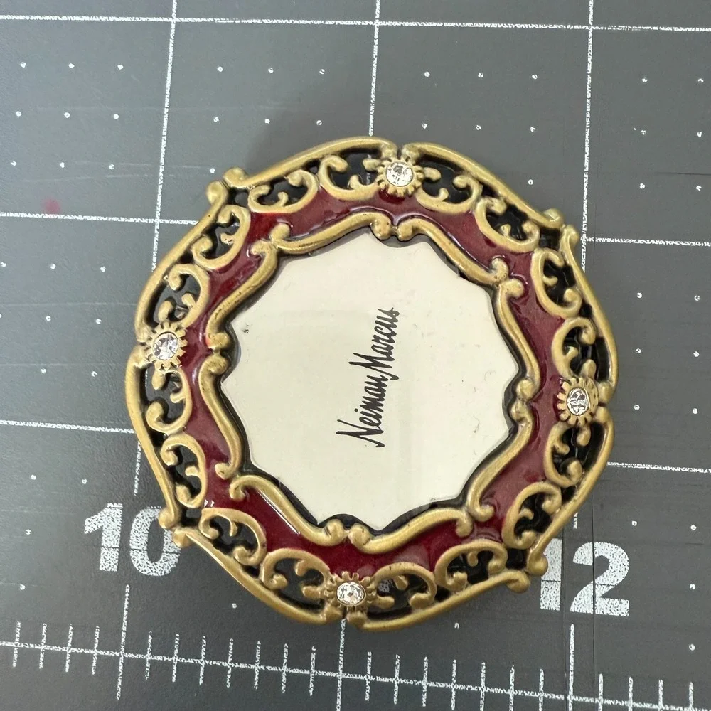 Jay Strongwater Neiman Marcus‎ Mini Picture Frame Red Gold 2